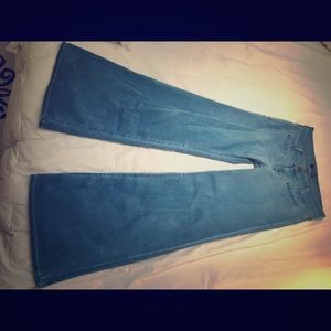 Hudson boho flare jeans with a low waist